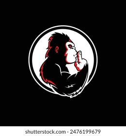 gorilla abstract logo modern style