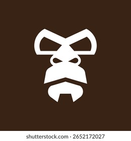 logotipo abstrato gorila estilo moderno