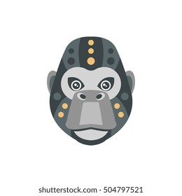 Gorilla African Animals Stylized Geometric Head