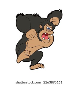 Gorilla animal cartoon. Vector image