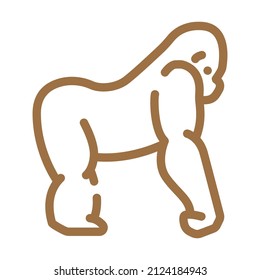 gorilla animal color icon vector. gorilla animal sign. isolated symbol illustration