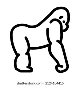 gorilla animal line icon vector. gorilla animal sign. isolated contour symbol black illustration