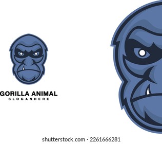 Gorilla animal mascot Bold and impactful graphic logo design to grab attention