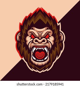 Gorilla Animal Mascot Logo Template