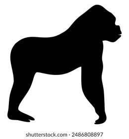 Gorilla animal silhouette. Vector image