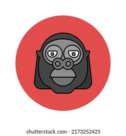 Gorilla animal Vector icon which is suitable for commercial work and easily modify or edit it
