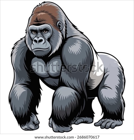 Gorilla animal wildlife vector artwork
