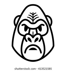 Gorilla Ape Monkey Face