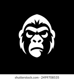 Gorilla Affe Kopf Maskottchen Design Logo Vektorgrafik