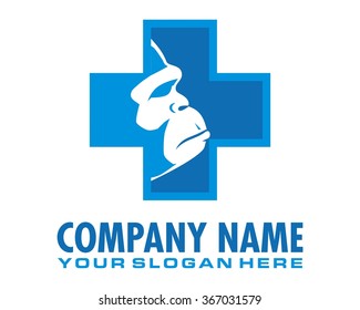 gorilla ape primate monkey chimpanzee medical logo