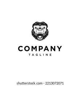 Gorilla Apes monkey face logo vector template