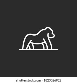 gorilla building logo. gorilla icon