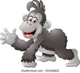 Gorilla cartoon illustration