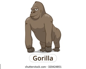 Gorilla cartoon vector illustration