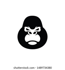 Gorilla Character Mascot Logo Design Vector