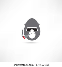Gorilla with cigar