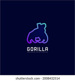 Gorilla color gradient colorful modern