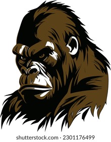 A Gorilla Cute Vector, Animal, Cartoon