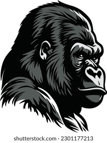 A Gorilla Cute Vector, Animal, Cartoon