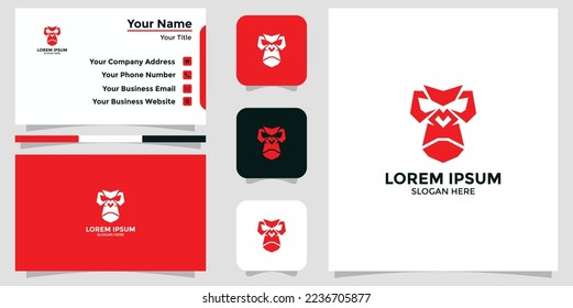 gorilla design logo and branding card