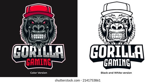 gorilla esport logo mascot design