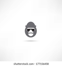 Gorilla in eyeglasses