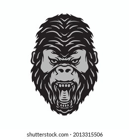 Gorilla Face Drawing Creative Illustration Stock Vector (royalty Free 