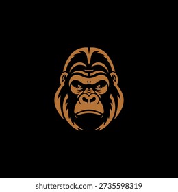 Gorilla Face Emblem Esports Team Logo Design