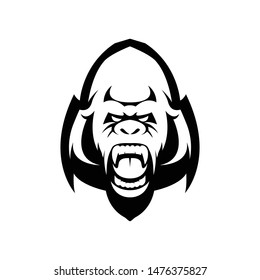 Gorilla Face Head Mascot Logo E Stock Vector (Royalty Free) 1476375827 ...