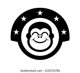 Gorilla Face Icon