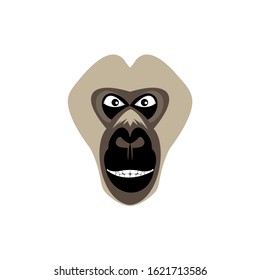 gorilla face icon - vector Illustration
