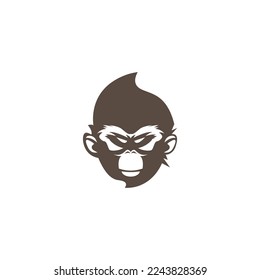 gorilla face logo abstract vector illustration