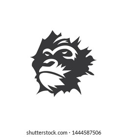 a gorilla face logo template