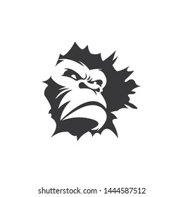 a gorilla face logo template