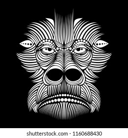 Gorilla face mask vector