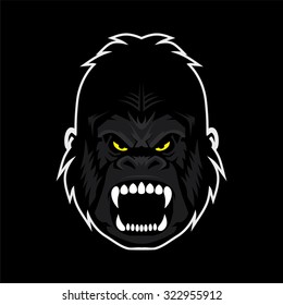 Gorilla Face Vector