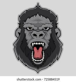 Gorilla face vector illustration