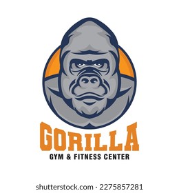 Gorilla face vector illustration perfect for t shirt design and sport team mascot logo