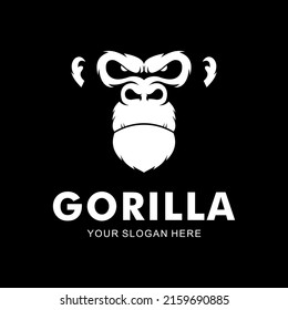 gorilla face vector logo template