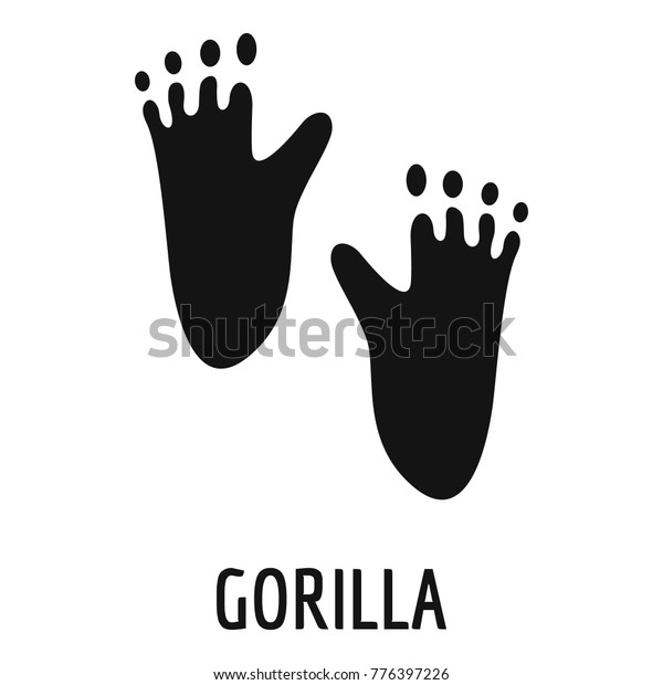 ゴリラの足の前のアイコン ゴリラの足の前のベクター画像アイコン ウェブ のベクター画像素材 ロイヤリティフリー