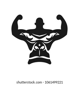 Gorilla and fitness vector logo. Eps 08.