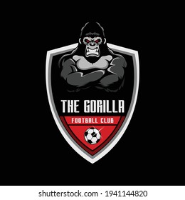 GORILLA FOOTBALL, SPORT LOGO TEMPLATE