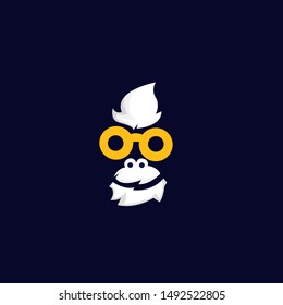 gorilla glasses logo vector,simple logo