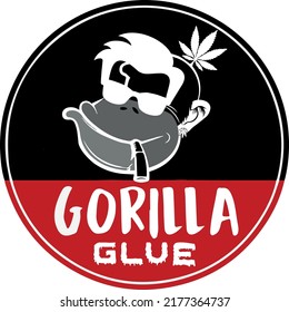 gorilla glue cannabis vector image