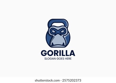 Gorilla Gym Logo. Vector Illustration