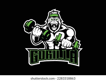 Diseño del logotipo del vector Gimnasio Gorila