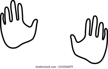 Gorilla Handprints Isolated Vector Illustration 库存矢量图（免版税）2155502879 ...