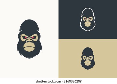 gorilla head animal logo mascot