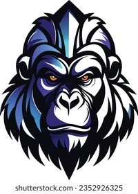 Gorilla head animal logo vector
