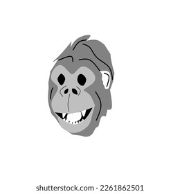 Gorilla head design collection of vector elements 